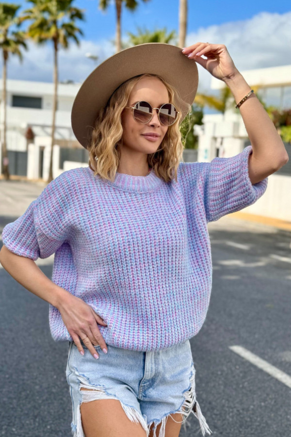 Sweter happy niebo-baby róż