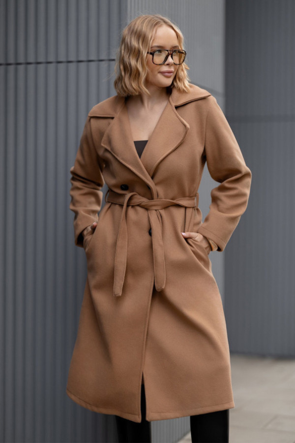 Długi płaszcz frida karmel