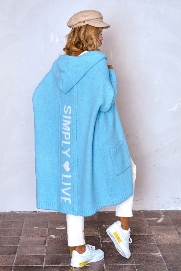 Kardigan z napisem simply niebo