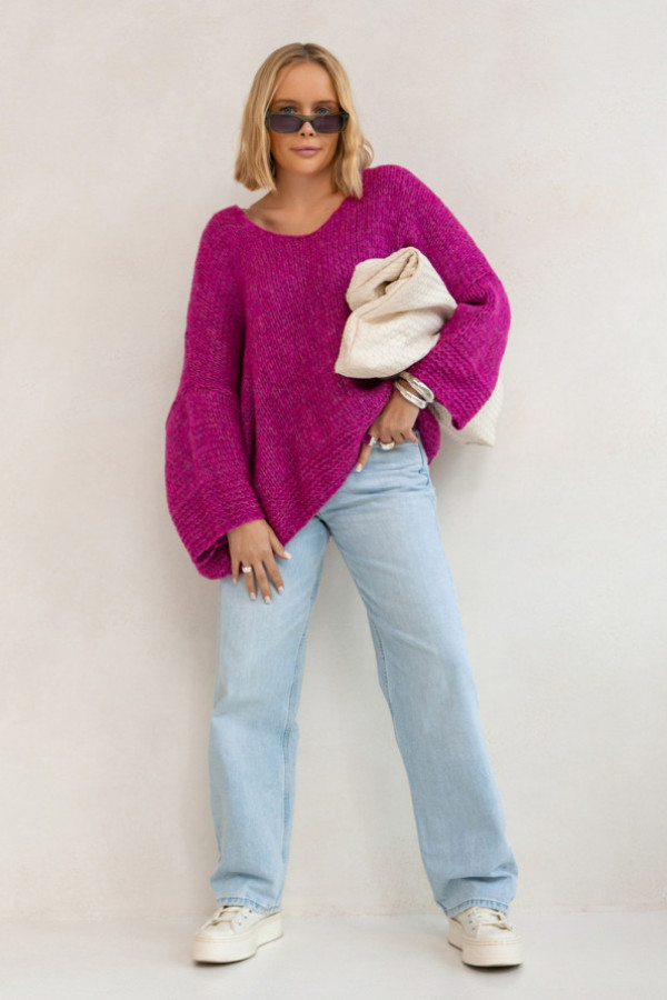 Sweter oversize alicja amarant