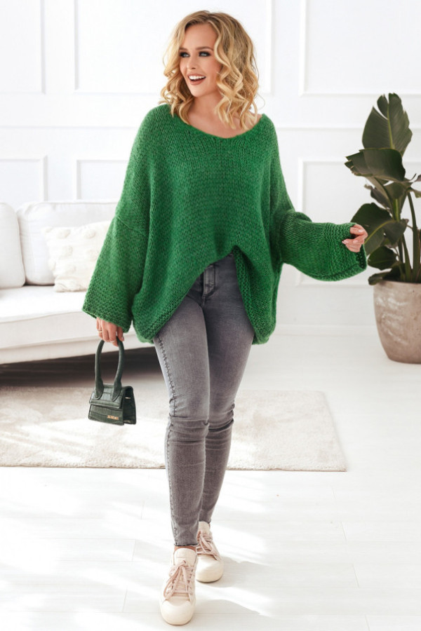 Sweter oversize alicja zielony