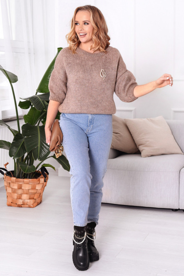 Krótki sweter gabi latte