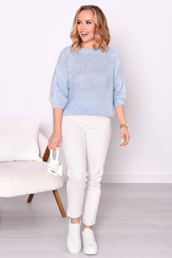 Krótki sweter gabi błękit