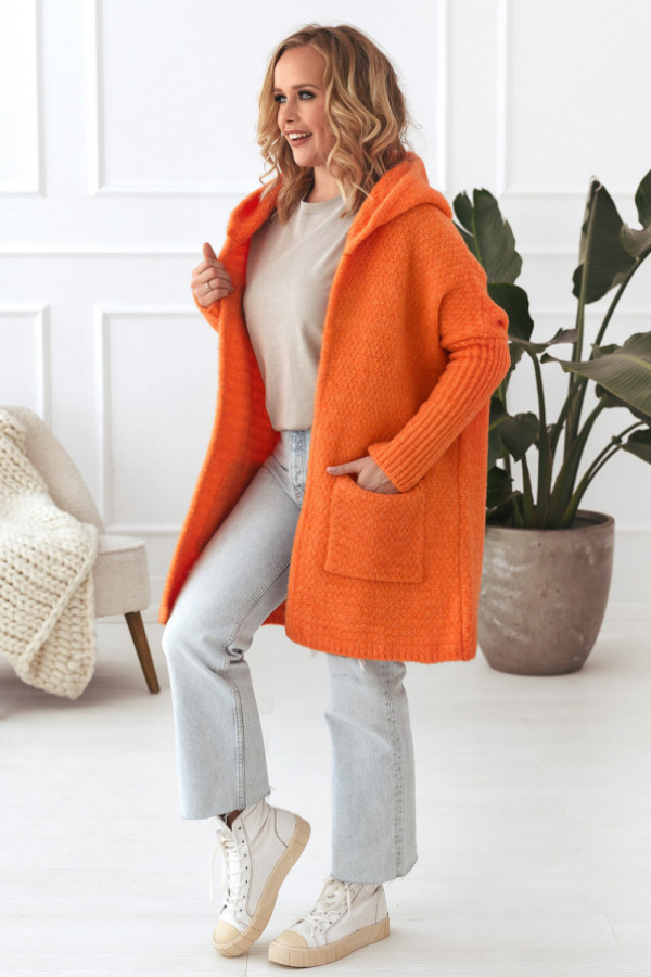 Kardigan kaszka pomarańcz