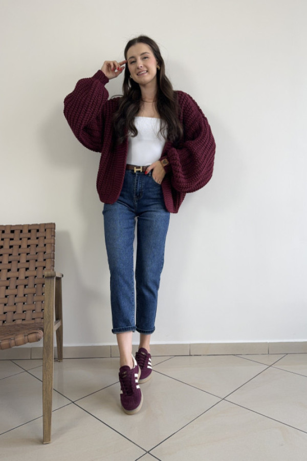 Spodnie jeansy mom fit ciemnogranatowe mailo