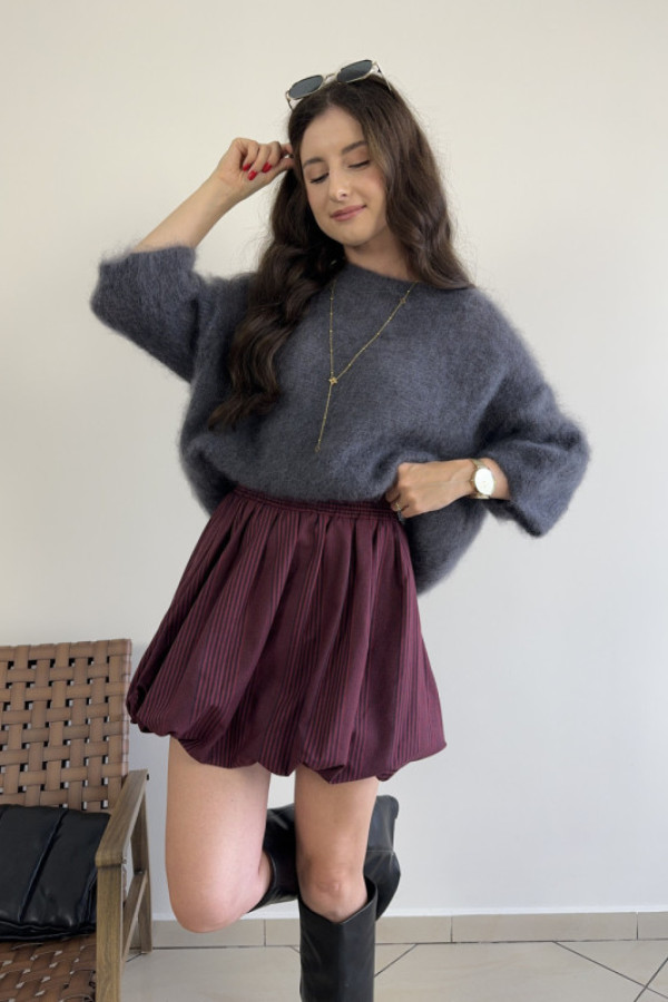 Spódnica w łączone printy bombka mini charm