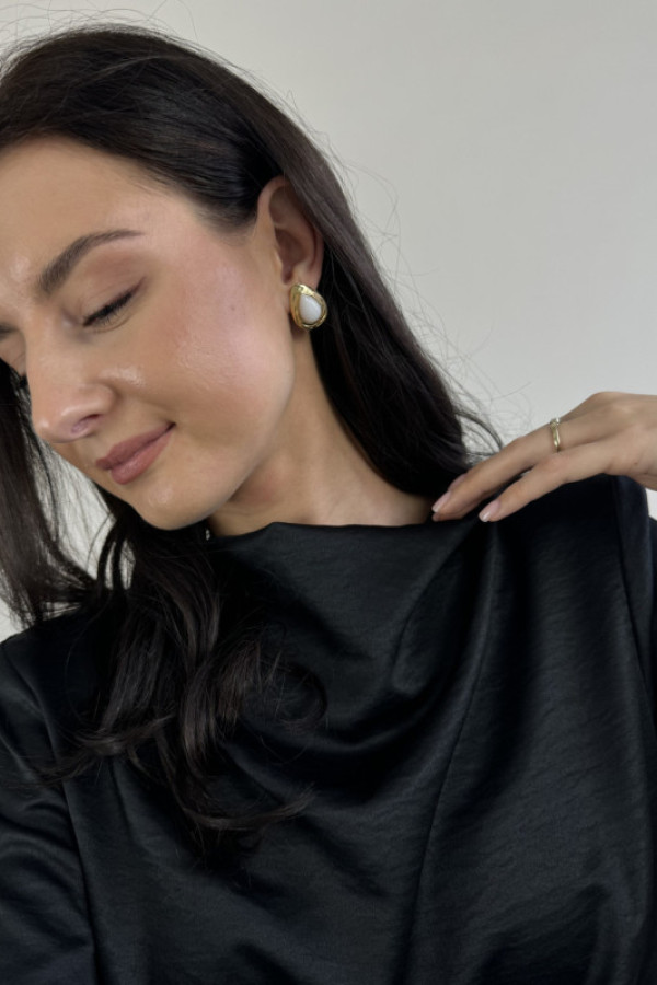 Kolczyki z białą łezką