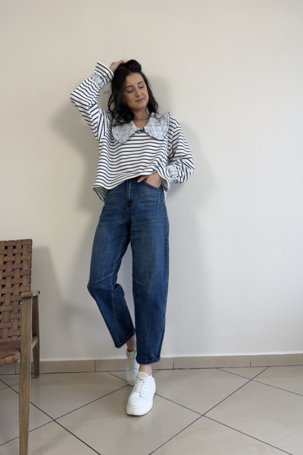 Spodnie balloon ciemnoniebieskie classic