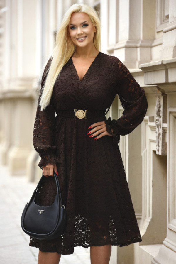 Sukienka koronkowa sasha czekoladowa