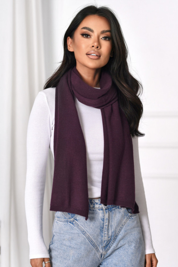 Szal kaszmirowy śliwka