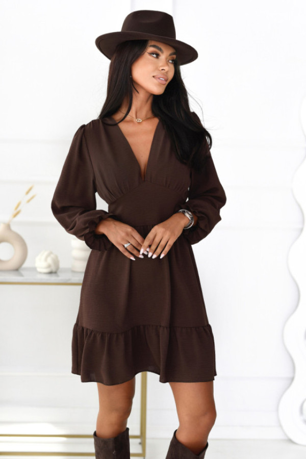 Sukienka mini louisa czekoladowa