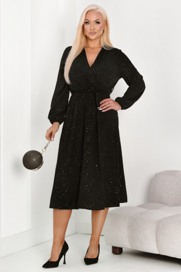 Sukienka camila błyszcząca czarna