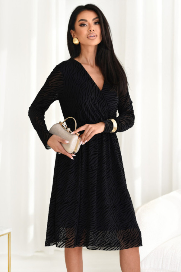 Sukienka buena zebra czarna