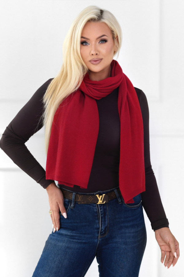 Szal kaszmirowy czerwony